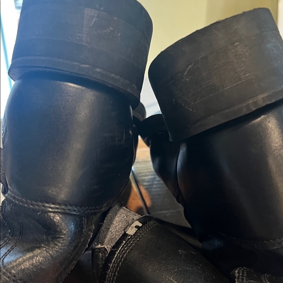 Men's Black Leather Buckle Boots - Picture 8 of 10
